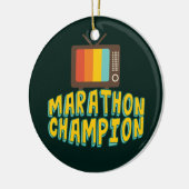 Funny TV Marathon Champion Keramisch Ornament (Links)