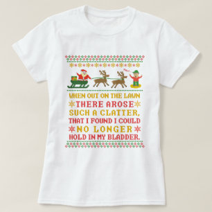 Funny Twas de nacht voor de kerstfeestdag T-shirt