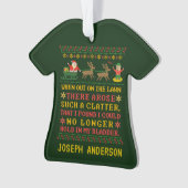 Funny Twas de nacht voor Kerstmis gepersonaliseerd Ornament (voorkant)