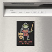 Funny T'was The 'Tism M'Lord Medieval Knight Frog Magneet (Insitu (Vaatwasser))
