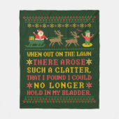 Funny Twas's nacht voor Kerstmis. Fleece Deken (Voorkant)