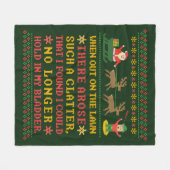 Funny Twas's nacht voor Kerstmis. Fleece Deken (Voorkant (Horizontaal))