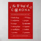 Funny Twelve Days of Corona | Kerstfeestdag Poster (Voorkant)