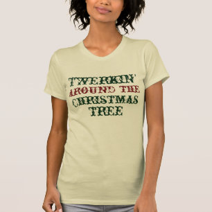 Funny twerkin bij de kerstboomhipster t-shirt