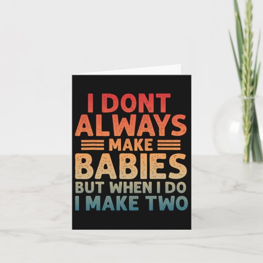 Funny Twin Fathers Day Ba2 Kaart (Voorkant)