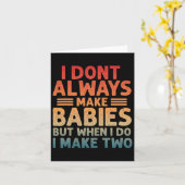 Funny Twin Fathers Day Ba2 Kaart (Gele Bloem)