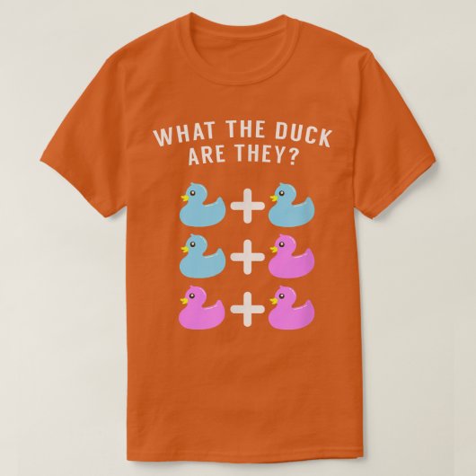 Funny Twins Gender onthullen wat de Duck is T-shirt (Design voorkant)