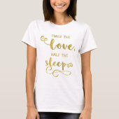 Funny Twins moederschap T-Shirt Gold Foil (Voorkant)