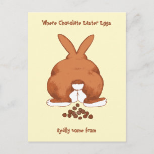 Funny Twisted Paaster Bunny © Sandy Long Feestdagenkaart