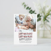 Funny Two Photo Late New Year Holiday Briefkaart (Staand voorkant)