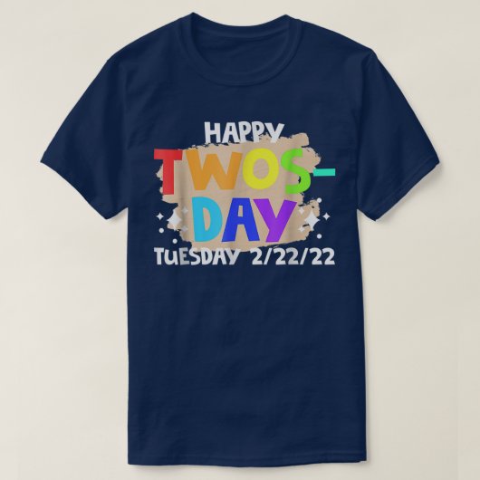 Funny Twosday Dinsdag 2022 feb 22 2022 02222022 T-shirt (Design voorkant)