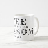 Funny typografie aangepast cadeau voor advocaat koffiemok (Voorkant rechts)