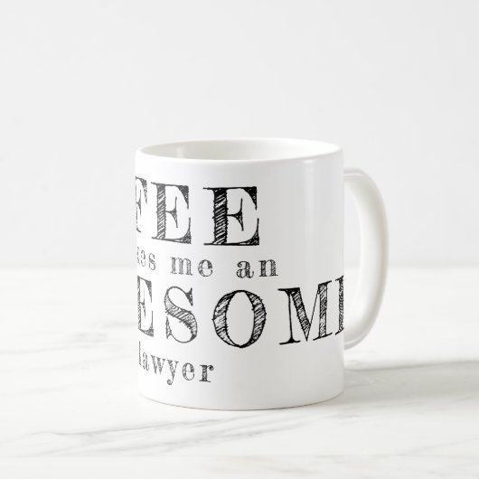 Funny typografie aangepast cadeau voor advocaat koffiemok (Voorkant rechts)