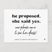 Funny typografie citaat bruiloft behalve datum aankondigingskaart (Voorkant)