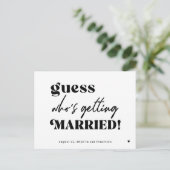 Funny typografie citaat bruiloft behalve datum aankondigingskaart (Staand voorkant)