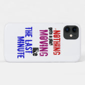 Funny Typografie de laatste minuut spreekster Case-Mate iPhone Case (Achterkant (horizontaal))