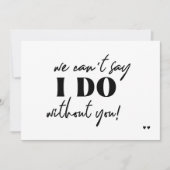 Funny typografie script casual bruiloft kaart (Voorkant)