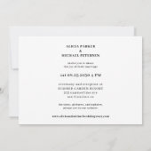 Funny typografie zwarte en witte bruiloft kaart (Achterkant)