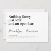 Funny Typography Black White Wedding Kaart (Voorkant)