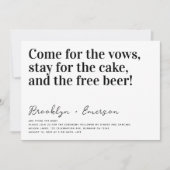 Funny Typography Black White Wedding Kaart (Voorkant)