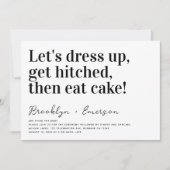 Funny Typography Black White Wedding Kaart (Voorkant)