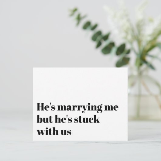 Funny Typography Bridesmaid Voorstel Kaart (Staand voorkant)