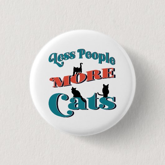 Funny Typography Cats Ronde Button 3,2 Cm (Voorkant)