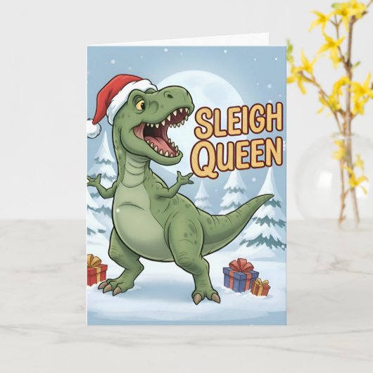 FUNNY TYPOGRAPHY CHRISTMAS KAART (Gele Bloem)