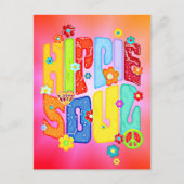 Funny Typography - HIPPIE SOUL 1 Briefkaart (Voorkant)