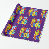 Funny Typography - HIPPIE SOUL 1 Cadeaupapier (Uitgerold)