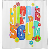 Funny Typography - HIPPIE SOUL 1 Douchegordijn (Voorkant)