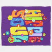 Funny Typography - HIPPIE SOUL 1 Fleece Deken (Voorkant (Horizontaal))