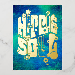 Funny Typography - HIPPIE SOUL 1 Folie Feestdagen Briefkaart