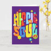 Funny Typography - HIPPIE SOUL 1 Kaart (Gele Bloem)
