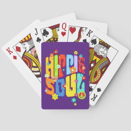 Funny Typography - HIPPIE SOUL 1 Pokerkaarten (Achterkant)