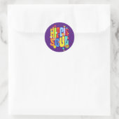 Funny Typography - HIPPIE SOUL 1 Ronde Sticker (Tas)