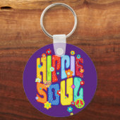 Funny Typography - HIPPIE SOUL 1 Sleutelhanger (Voorkant)