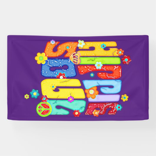Funny Typography - HIPPIE SOUL 1 Spandoek (Horizontaal)