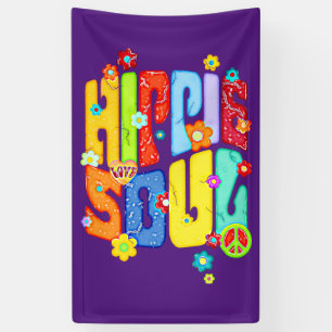 Funny Typography - HIPPIE SOUL 1 Spandoek