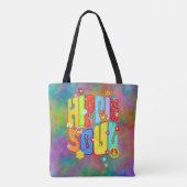 Funny Typography - HIPPIE SOUL 1 Tote Bag (Achterkant)