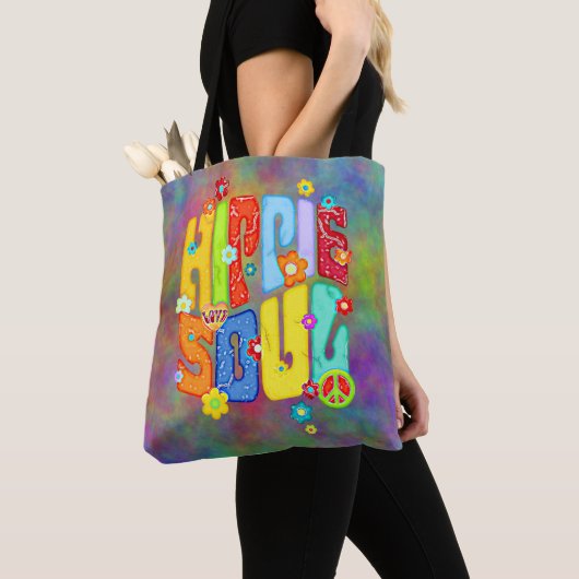 Funny Typography - HIPPIE SOUL 1 Tote Bag (Dichtbij)