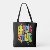 Funny Typography - HIPPIE SOUL 1 Tote Bag (Achterkant)