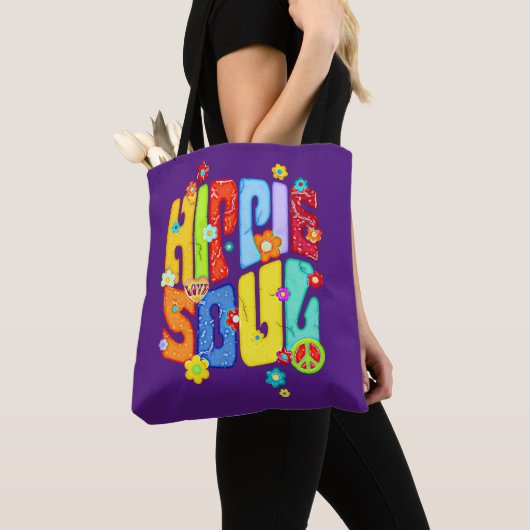 Funny Typography - HIPPIE SOUL 1 Tote Bag (Dichtbij)