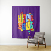 Funny Typography - HIPPIE SOUL 1 Wandkleed (In situ)