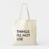Funny Typography Minimalist Modern Tote Bag (Achterkant)