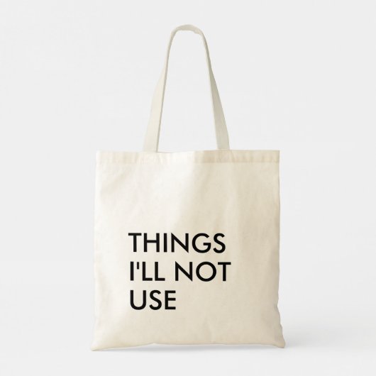 Funny Typography Minimalist Modern Tote Bag (Achterkant)