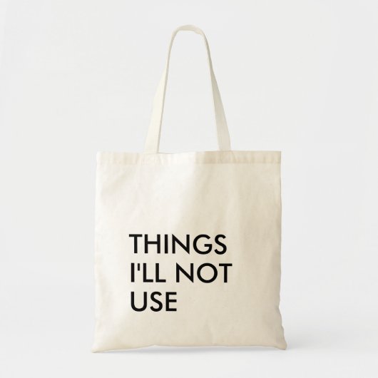 Funny Typography Minimalist Modern Tote Bag (Voorkant)