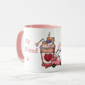 Funny Typography My Girlfriend is Heart Breaker  Mok (Voorkant links)