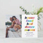 Funny Typography Photo Wedding Save the Date (Staand voorkant)