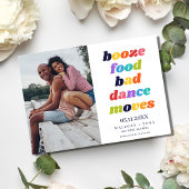 Funny Typography Photo Wedding Save the Date